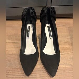 Alice + Olivia Black Ruffle Heels